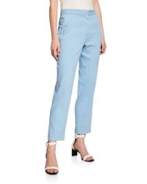 Rag  amp  Bone Poppy Tab-Front Pants at Neiman Marcus